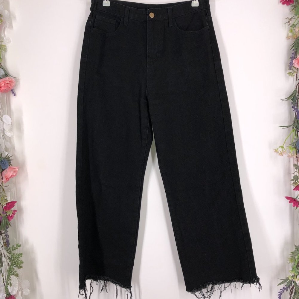 Princess Polly high rise wide leg black jeans